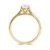 Athena Grande Ethical Diamond Gold Engagement Ring, 18ct ethical yellow gold and a large conflict-free diamond, side view