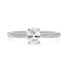 Athena Grande Ethical Diamond Gold Engagement Ring, 18ct recycled white gold and oval-cut conflict-free diamond