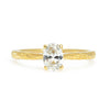 Athena Grande Ethical Diamond Gold Engagement Ring, 18ct recycled yellow gold and oval-cut conflict-free diamond