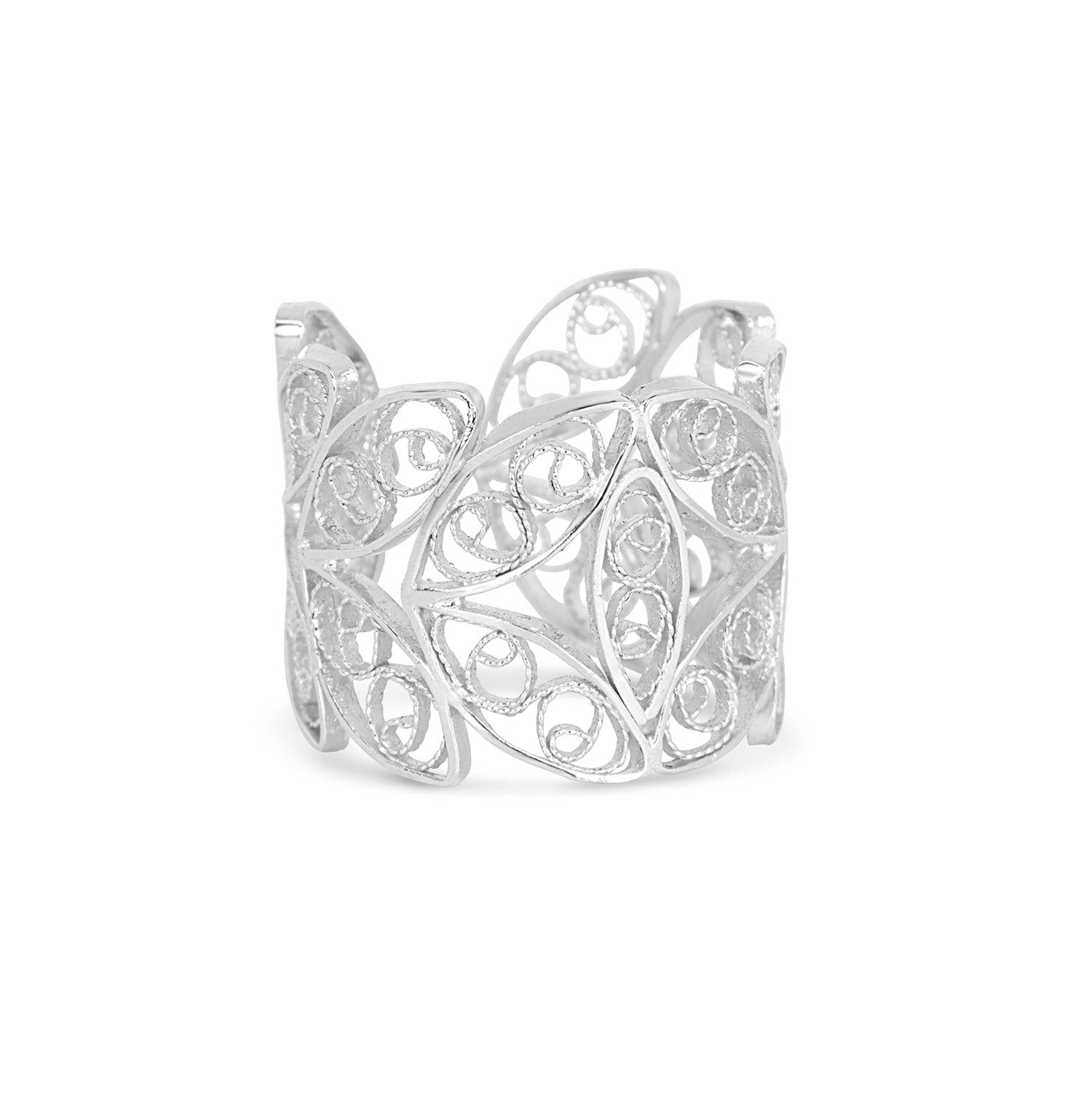 Filigree Walnut Leaf Ring