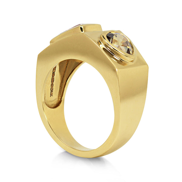 【HYERES LOR】Champagne Full Moon Duo Shine Ring moongulddouble.jpg?v=