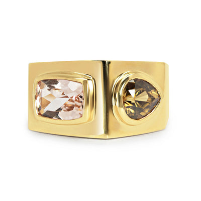 Atahensic Ring with Champagne Gemstones