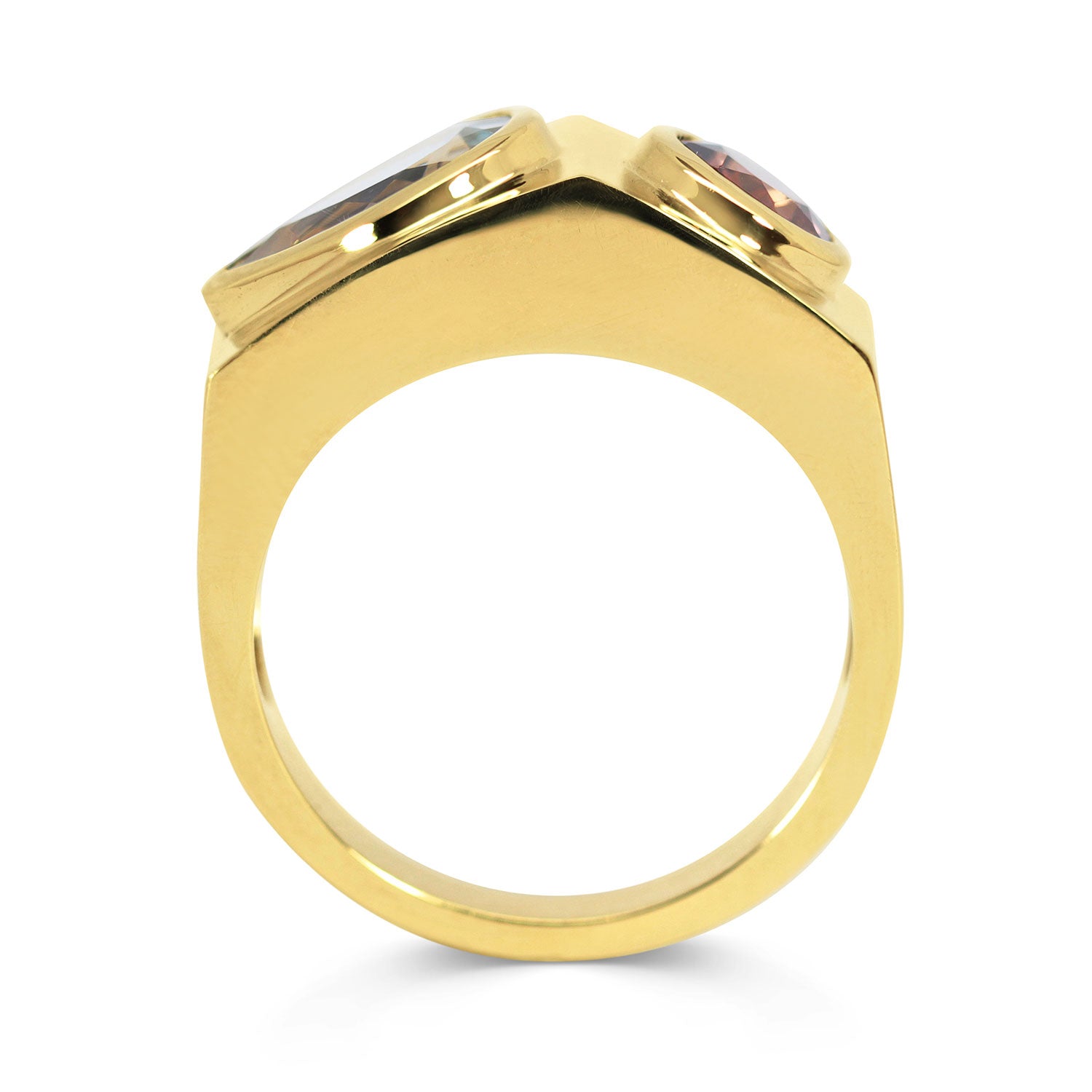 Atahensic Ring with Sunset Gemstones