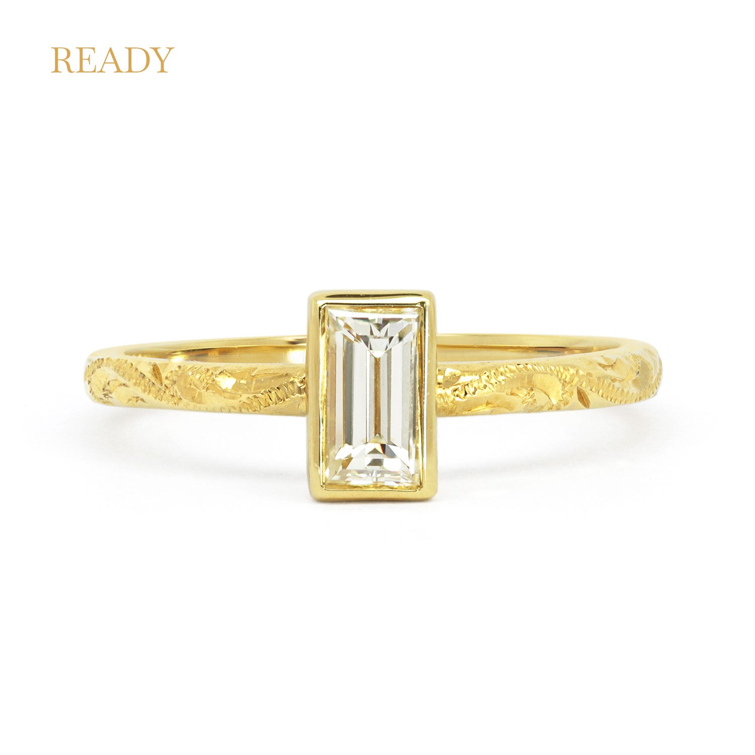 Fancy Hera Baguette Diamond Engagement Ring