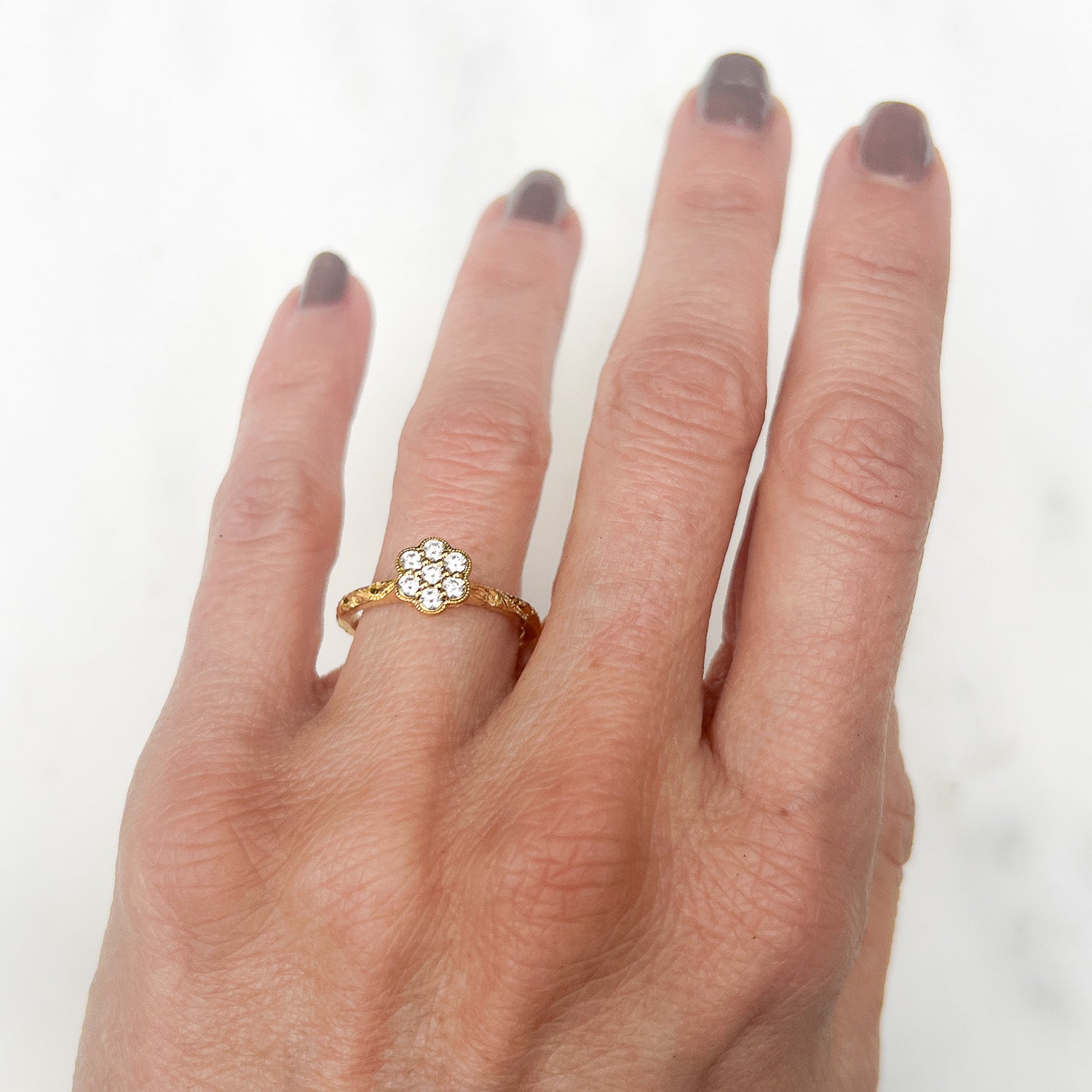 Daisy Diamond Cluster Ring