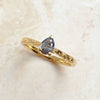 Fancy Athena Pear Cut Salt & Pepper Diamond Engagement Ring