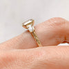 Fancy Grey Bubbles Sapphire Trilogy Engagement Ring