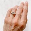 Fancy Grey Bubbles Sapphire Trilogy Engagement Ring