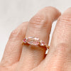 Fancy Pink Sapphire Trilogy Engagement Ring