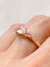 Fancy Pink Sapphire Trilogy Engagement Ring