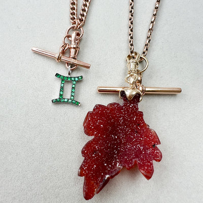 Reclaimed Vintage collection of unique necklaces, reclaiming antique Victorian components with recycled gold chain and newly designed components 2