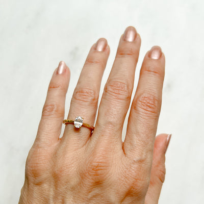 Athena Grande Oval Ethical Diamond Gold Solitaire Engagement Ring