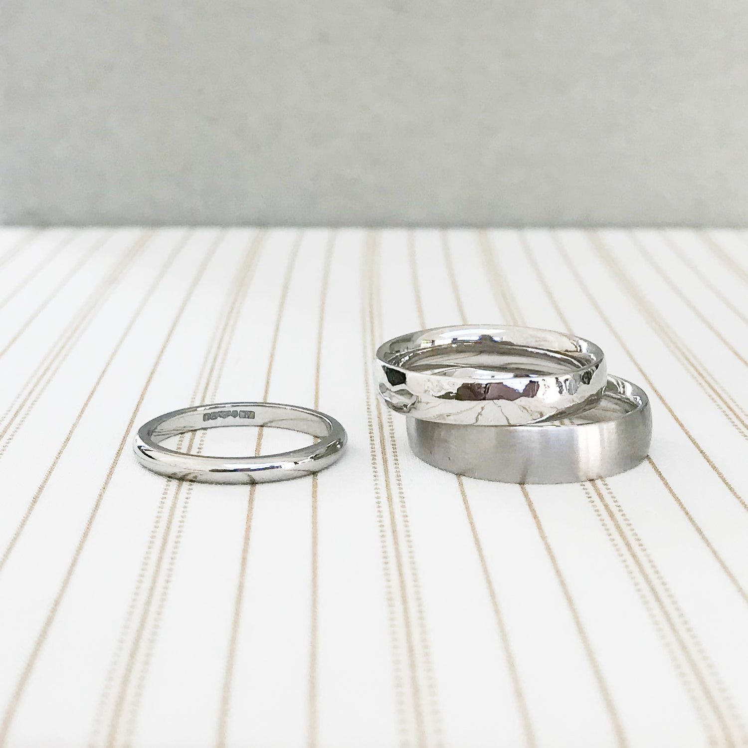 Classic men's wedding bands of various widths