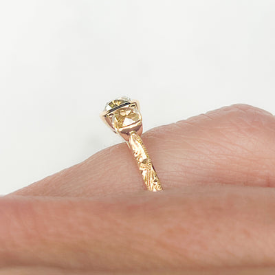Fancy Hera Old-Cut Diamond Trilogy Engagement Ring