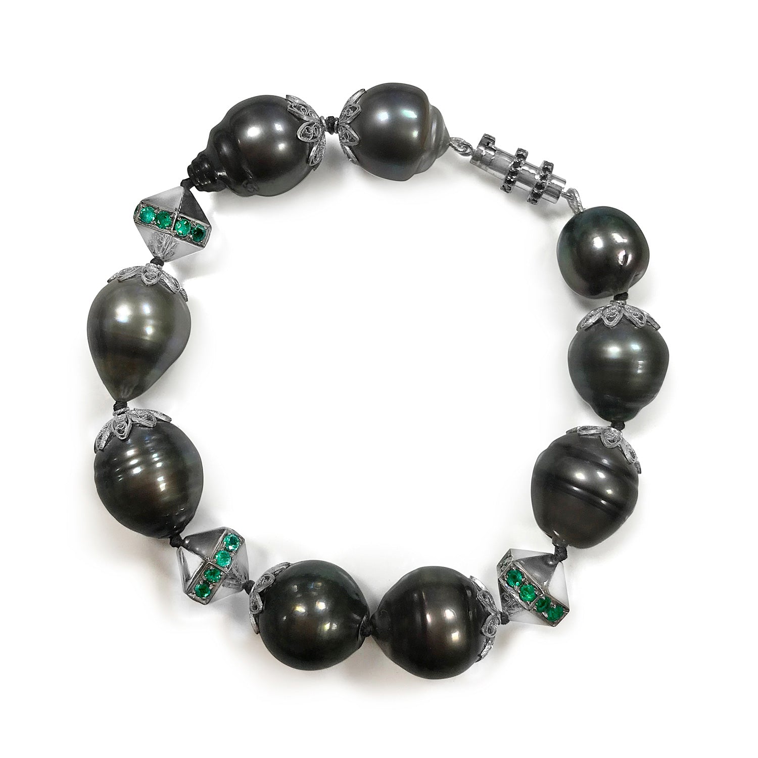 Bespoke Tahitian Pearl and Filigree Bracelet