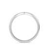 Lebrusan Studio's Amare Florere recycled platinum pinched wedding band, hand engraved with roses, side view