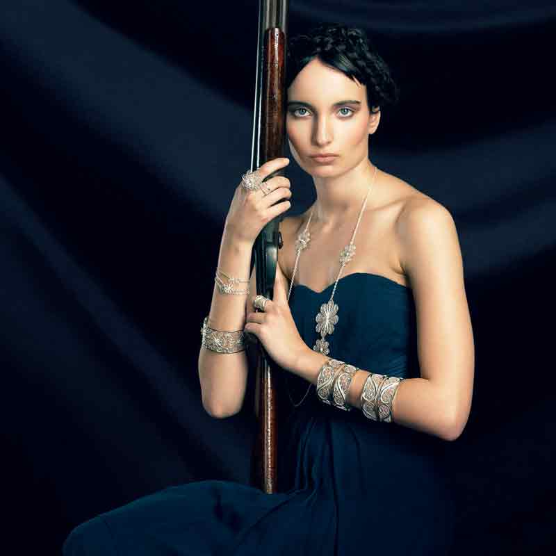 Lebrusan Studio silver filigree jewels lookbook lifestyle photos 8
