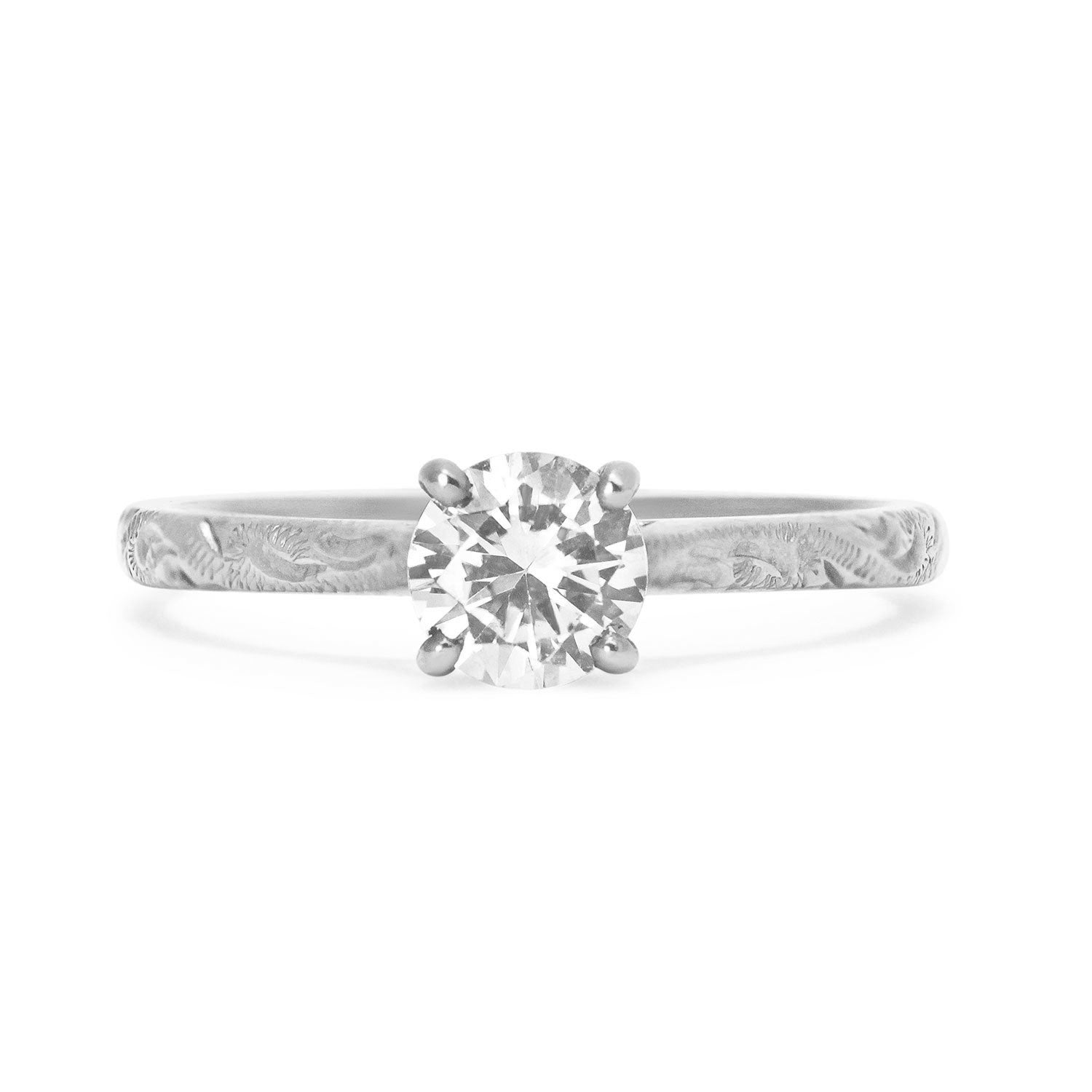 Athena Grande Diamond Solitaire Ring, Platinum