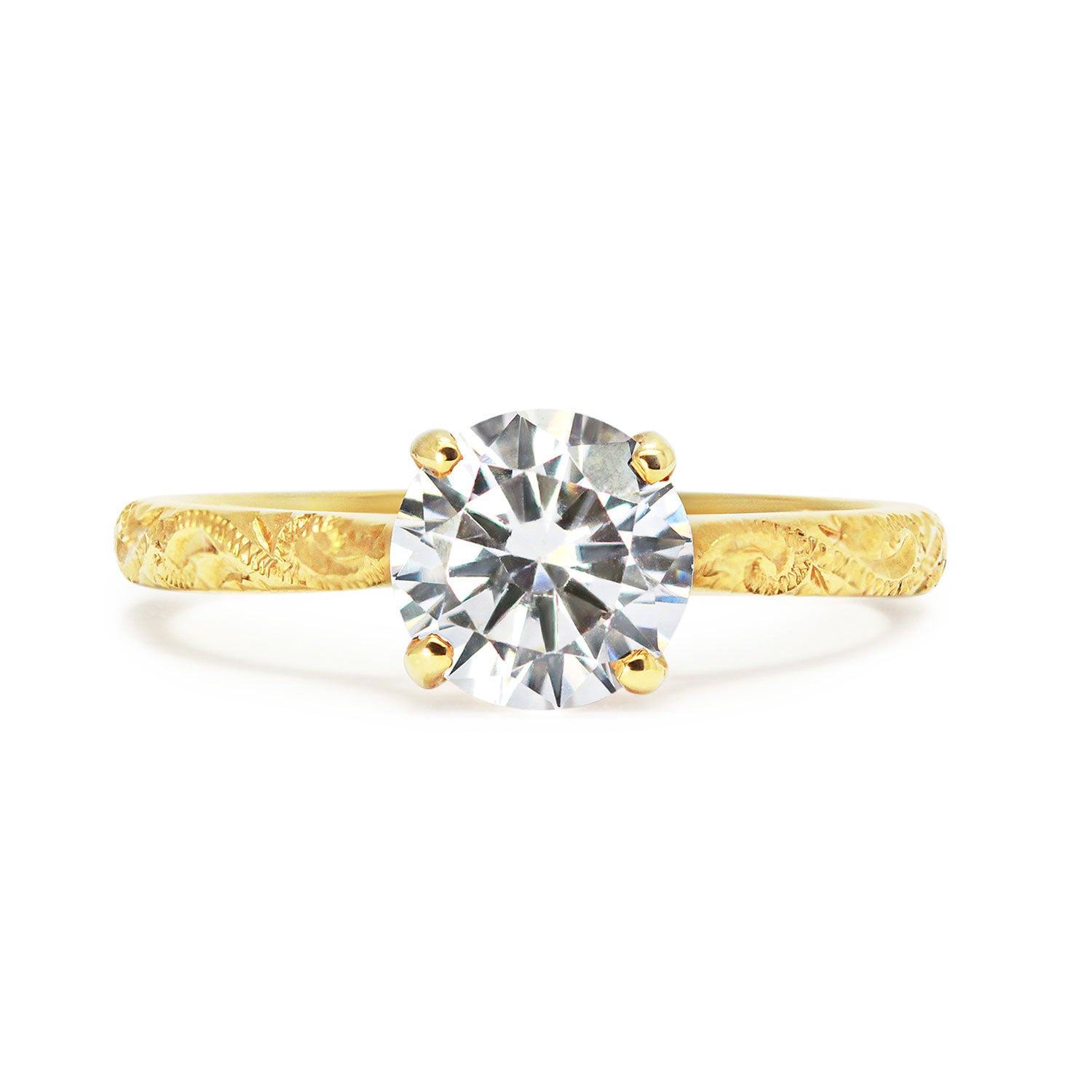 Athena Grande Ethical Diamond Gold Solitaire Engagement Ring