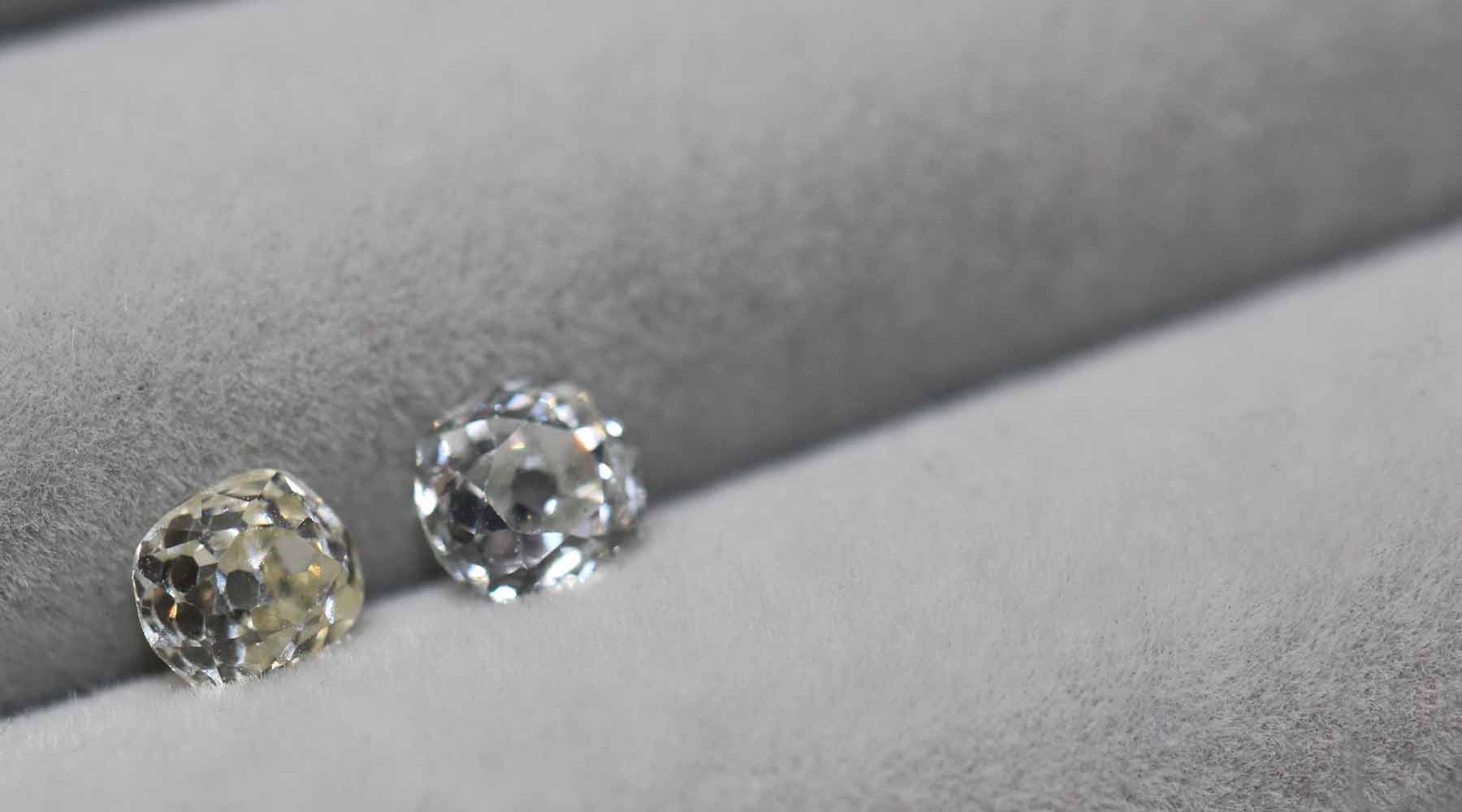 Old-cut recycled diamonds