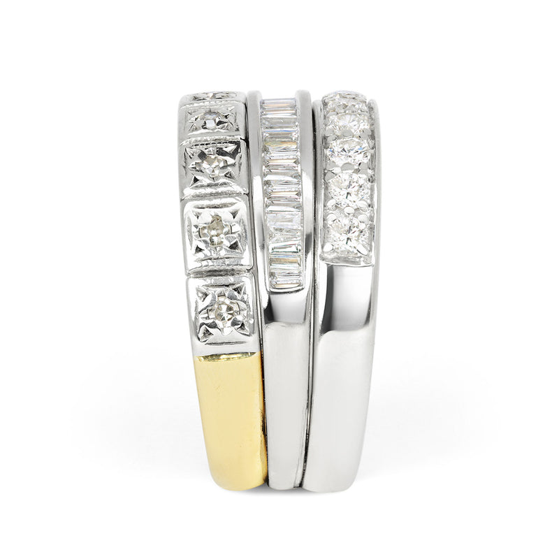 Reclaimed Vintage, Treble Diamond Eternity Ring