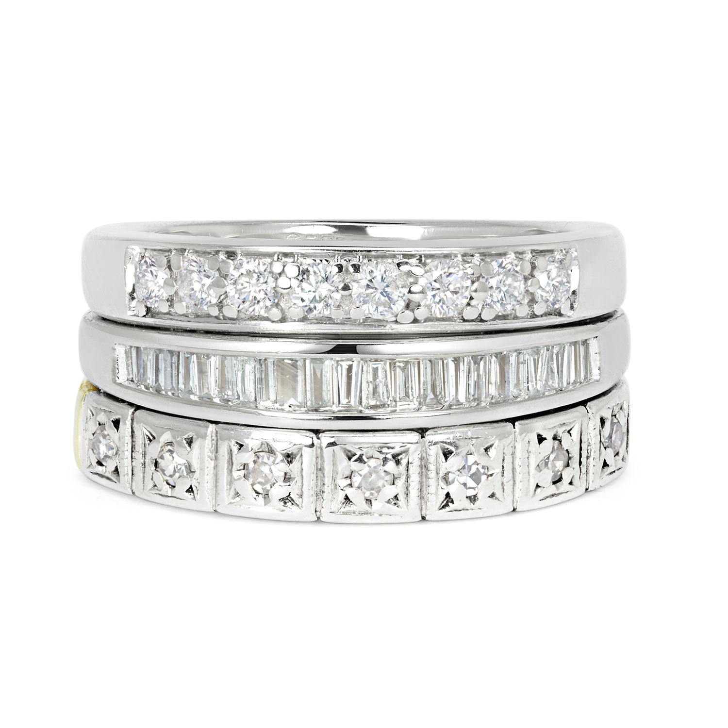 Reclaimed Vintage, Treble Diamond Eternity Ring