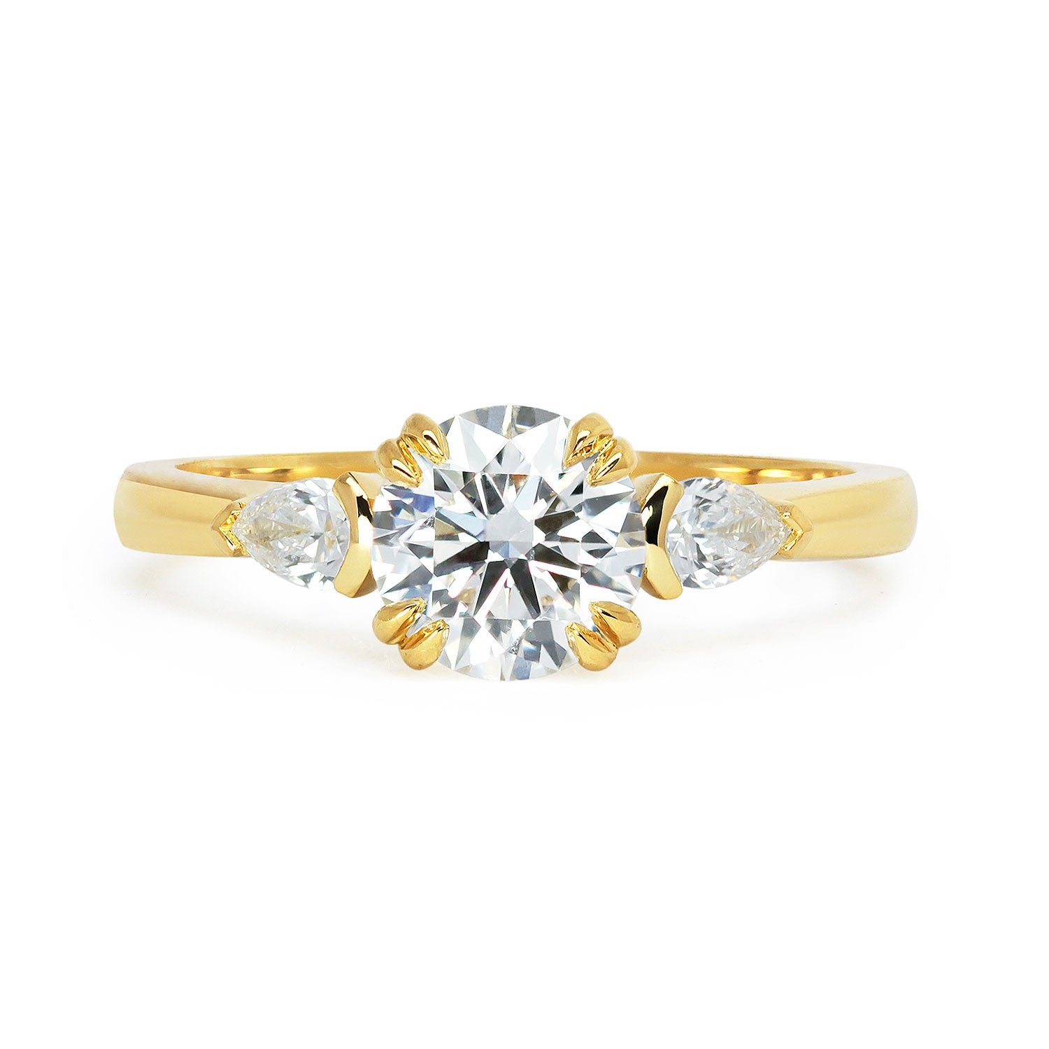 Bespoke Mark Lab-Grown Diamond Trilogy Engagement Ring
