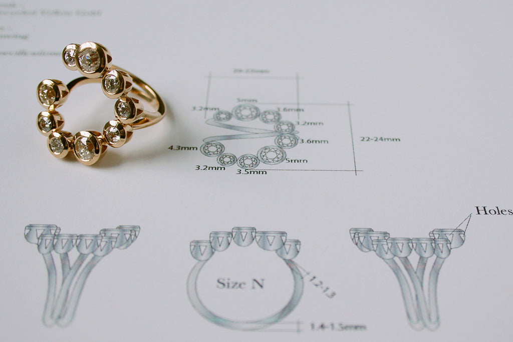 A bespoke cocktail ring and its unique computer-aided design