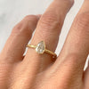 Lebrusan Studio Fancy Hera engagement ring with 0.72ct old cut recycled diamond, recycled gold and hand engraving - ready to wear 2