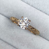 Athena Grande Old Cut Diamond Gold Solitaire Engagement Ring