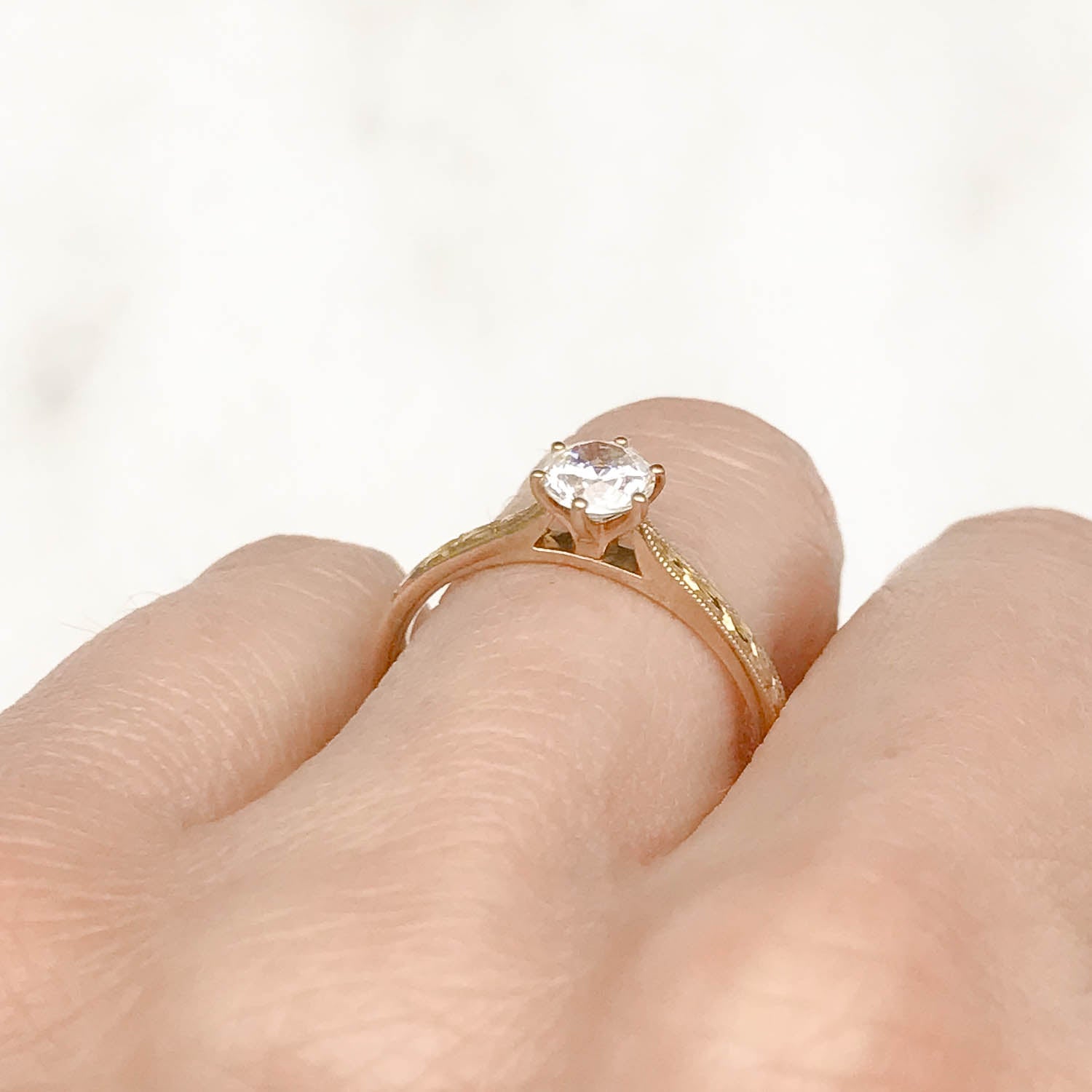 Engraved in my Heart Diamond Solitaire Ring