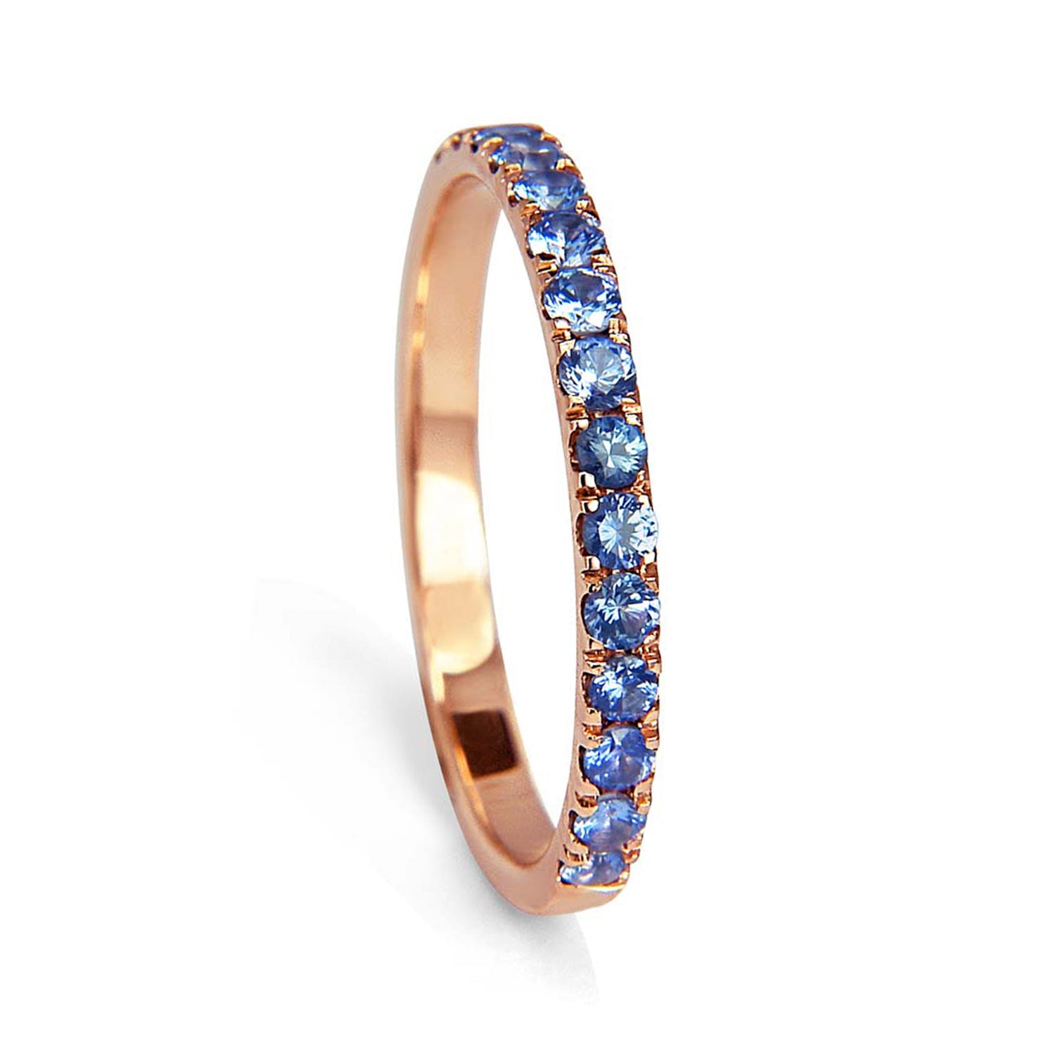 Bespoke Caroline ring - Fairtrade rose gold and fair-traded blue sapphires