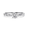 Bespoke Julien engagement ring - Canadian diamond and bespoke leaf engraving 2