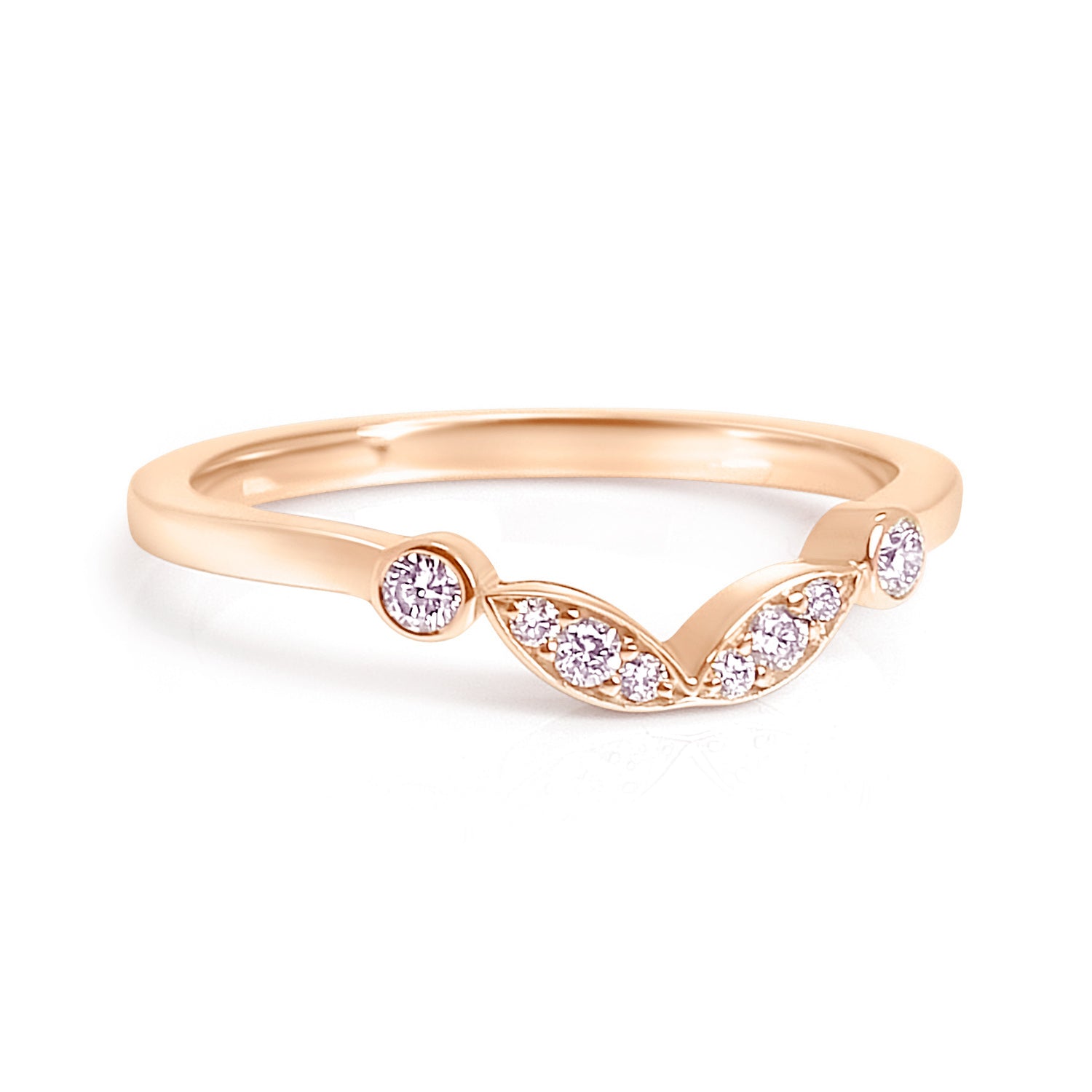 Bespoke Claire engagement ring - Fairtrade rose gold, conflict-free diamonds and unique tailored shape
