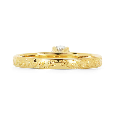 Bespoke Patrick engagement ring - Fairmined Ecological Gold and Canadamark diamond 2