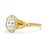 Bespoke Nature-Inspired Engagement Ring, Fairtrade yellow gold and a Canada Mark oval diamond 4
