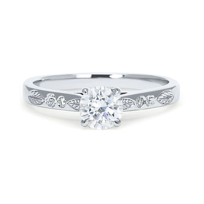 Abs Bespoke Solitaire Ring, 100% recycled platinum and Canadamark diamonds 2