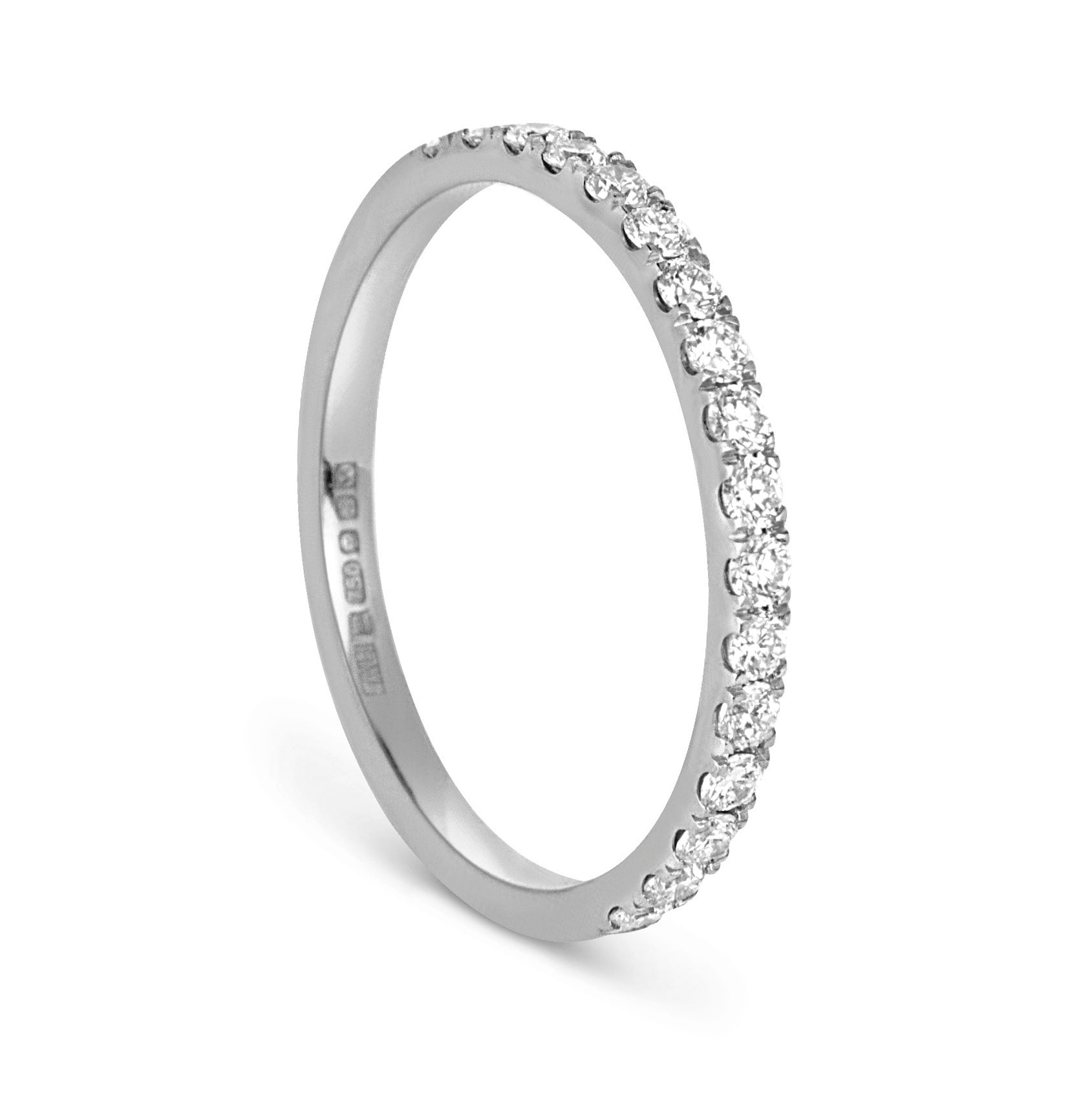 Altair Full Microset Ethical Ring, Diamond & Platinum