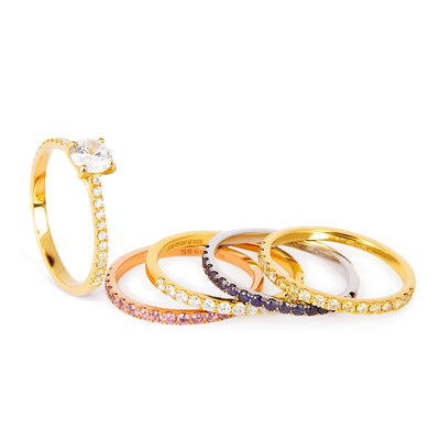 Altair Full Microset Ethical Ring, Diamond & Platinum