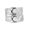 Filigree Links Bangle Bracelet. White - Arabel Lebrusan