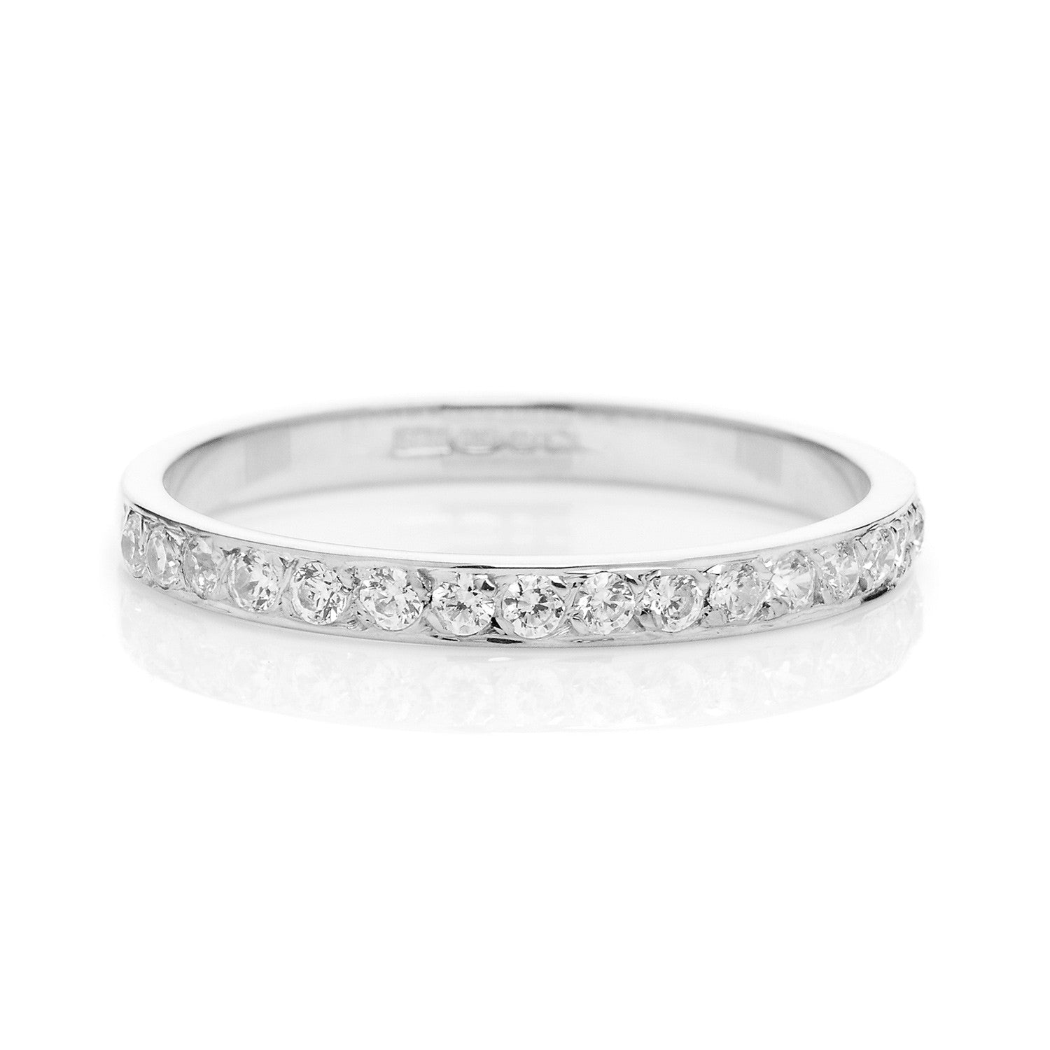 Cherish Full Diamond Ethical Platinum Eternity Wedding Ring - Arabel Lebrusan