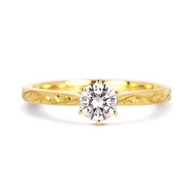 ENGRAVED IN MY HEART ETHICAL DIAMOND ENGAGEMENT RING, ETHICAL GOLD