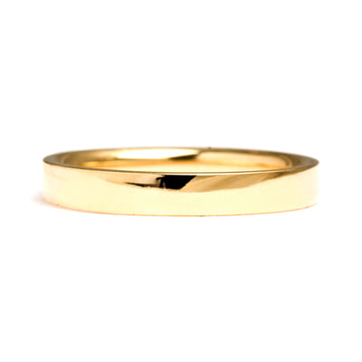 Flat Court Ethical Gold Wedding Ring, Thin 2