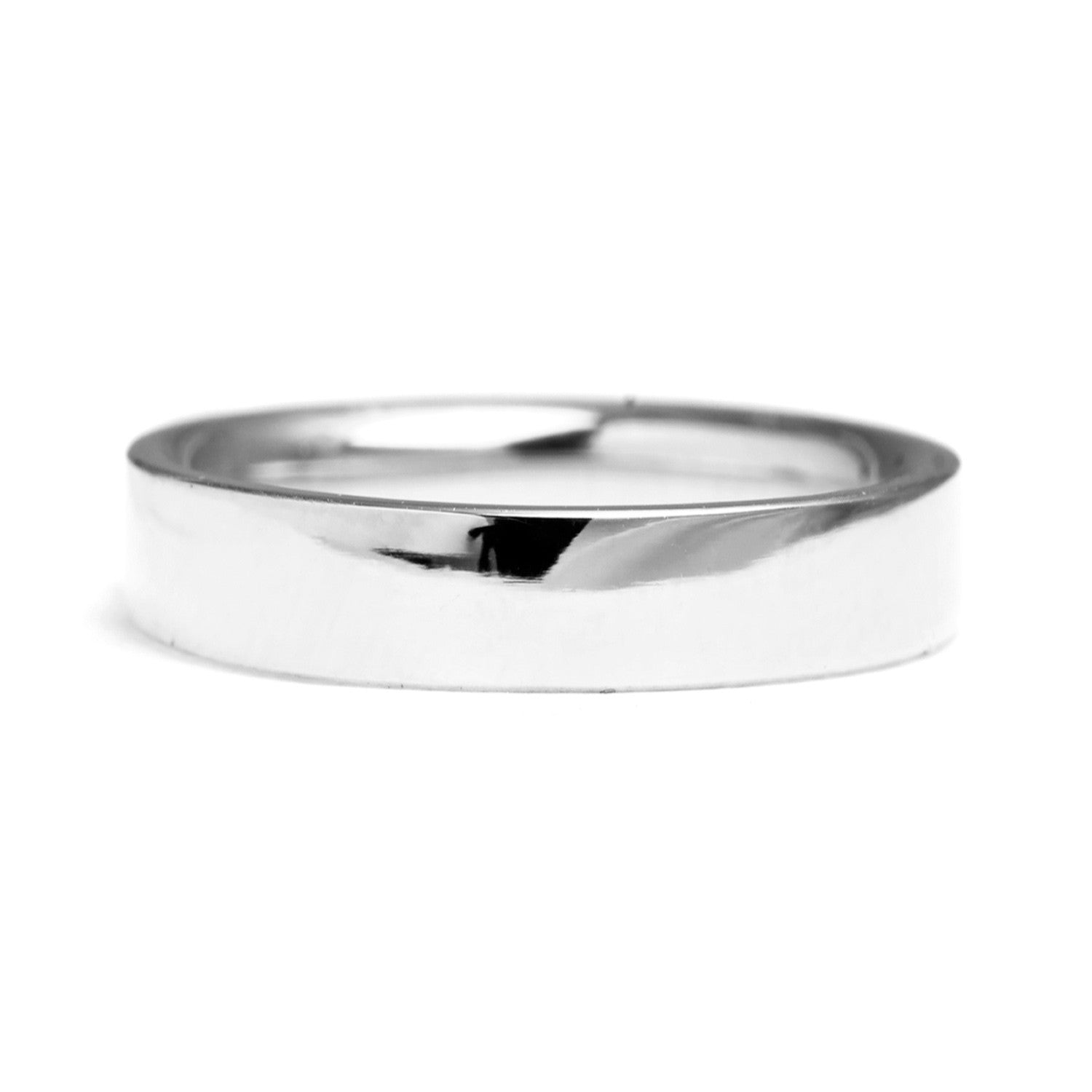 Flat Court Ethical Platinum Wedding Ring, Wide
