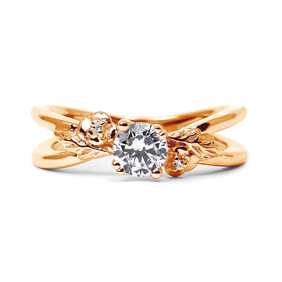 Foliage Ethical Diamond Engagement Ring, 18ct Fairtrade Gold