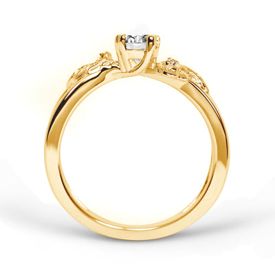 Foliage Ethical Diamond Engagement Ring, 18ct Fairtrade Gold