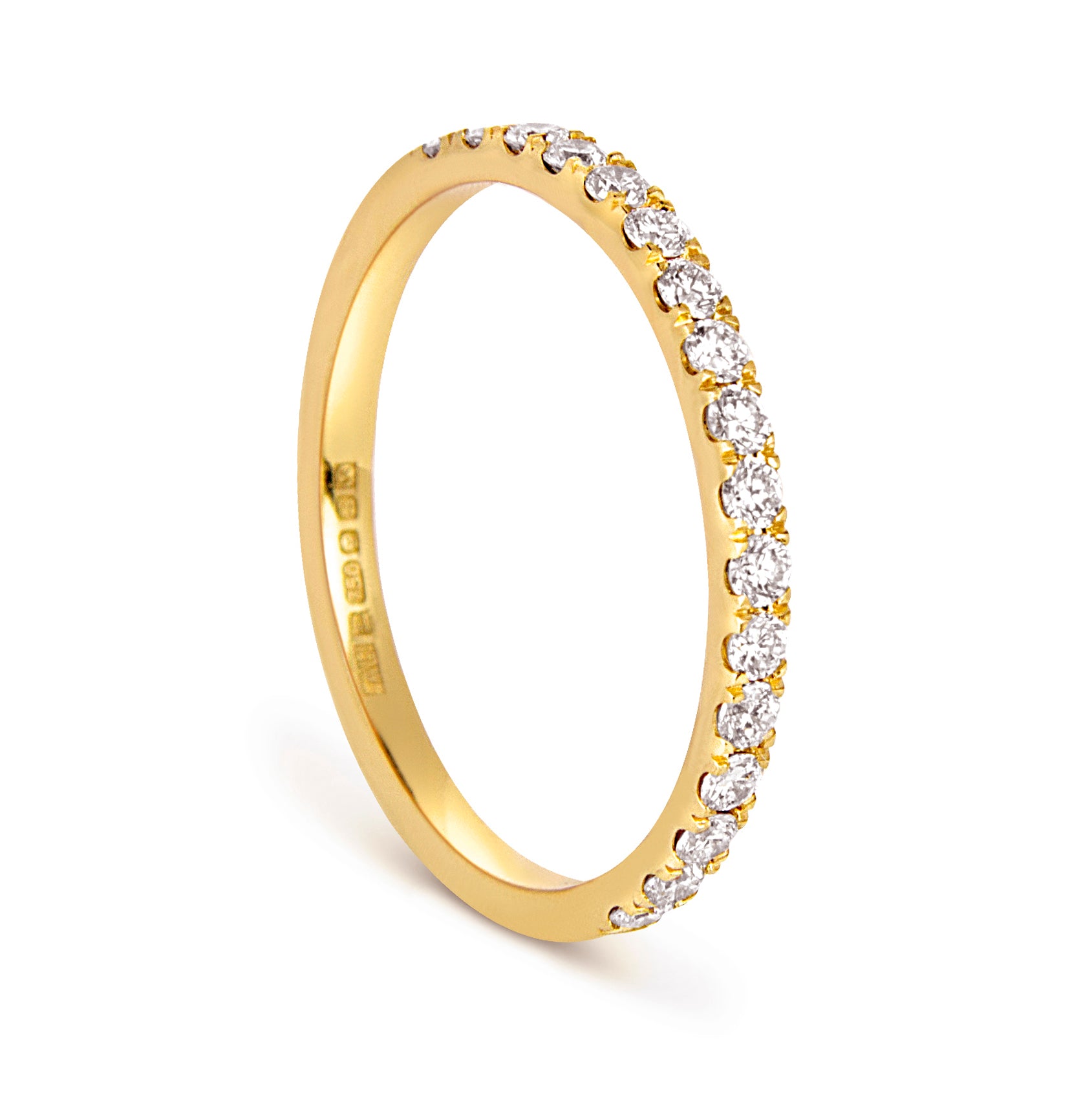 Altair Half Microset Ethical Ring, Diamond & 18ct Gold