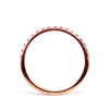 Altair Half Microset Ethical Ring, Pink Sapphire & 18ct Fairtrade Gold