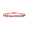 Altair Half Microset Ethical Ring, Pink Sapphire & 18ct Fairtrade Gold