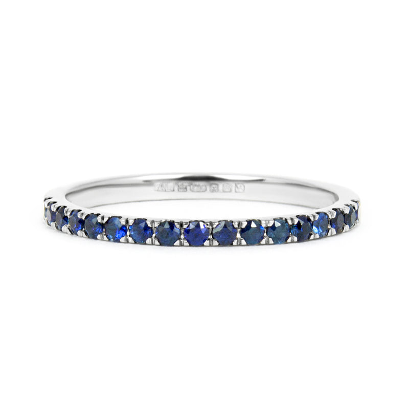 Altair Sapphire Ethical Gold Half Eternity Ring